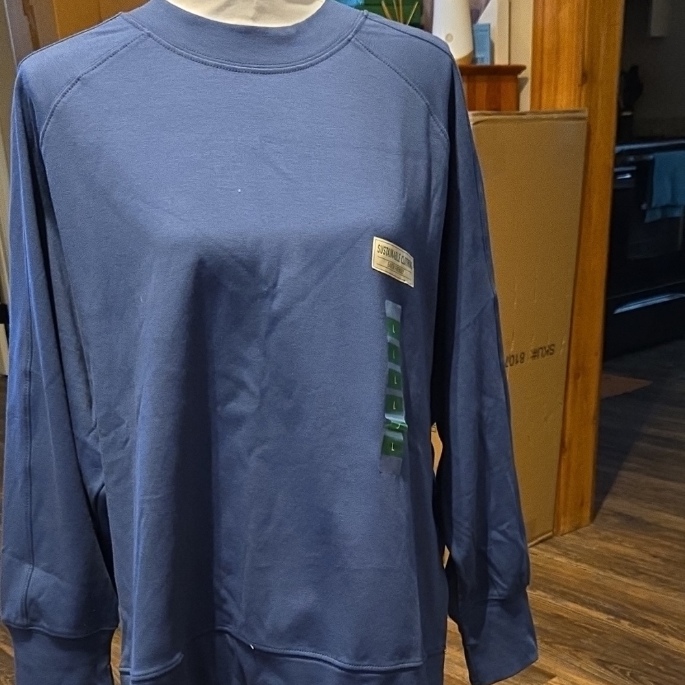 Blue Long Sleeve Sweatshirt